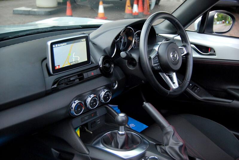 View MAZDA MX-5 1.5 SkyActiv-G SE-L Nav - FSH - Sat Nav, Climate, Cruise, DAB Radio - 39,400 miles - Silver - SOLD