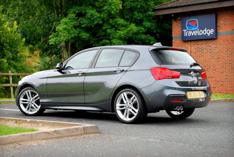 View BMW 1 SERIES 120D M Sport 5-Door Diesel - Sat Nav, Cruise, Alcantara, DAB - FSH - 53,500 miles. 63mpg. Grey. SOLD