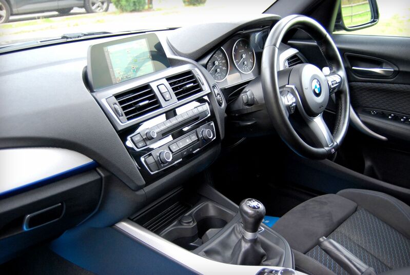 View BMW 1 SERIES 120D M Sport 5-Door Diesel - Sat Nav, Cruise, Alcantara, DAB - FSH - 53,500 miles. 63mpg. Grey. SOLD