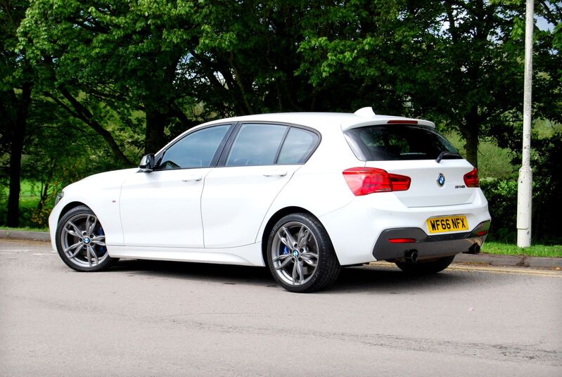 View BMW 1 SERIES M140i 3.0 5-Door - 33,700 miles - FSH - Sat Nav, Full Black Leather - 6-Speed Manual - White - SOLD